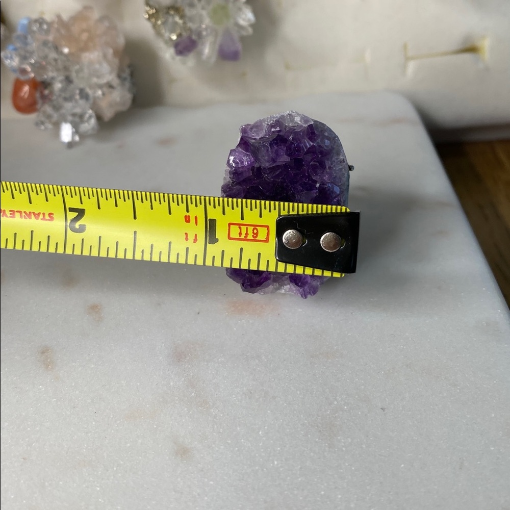 Purple Amethyst Geode Statement Ring - image 5